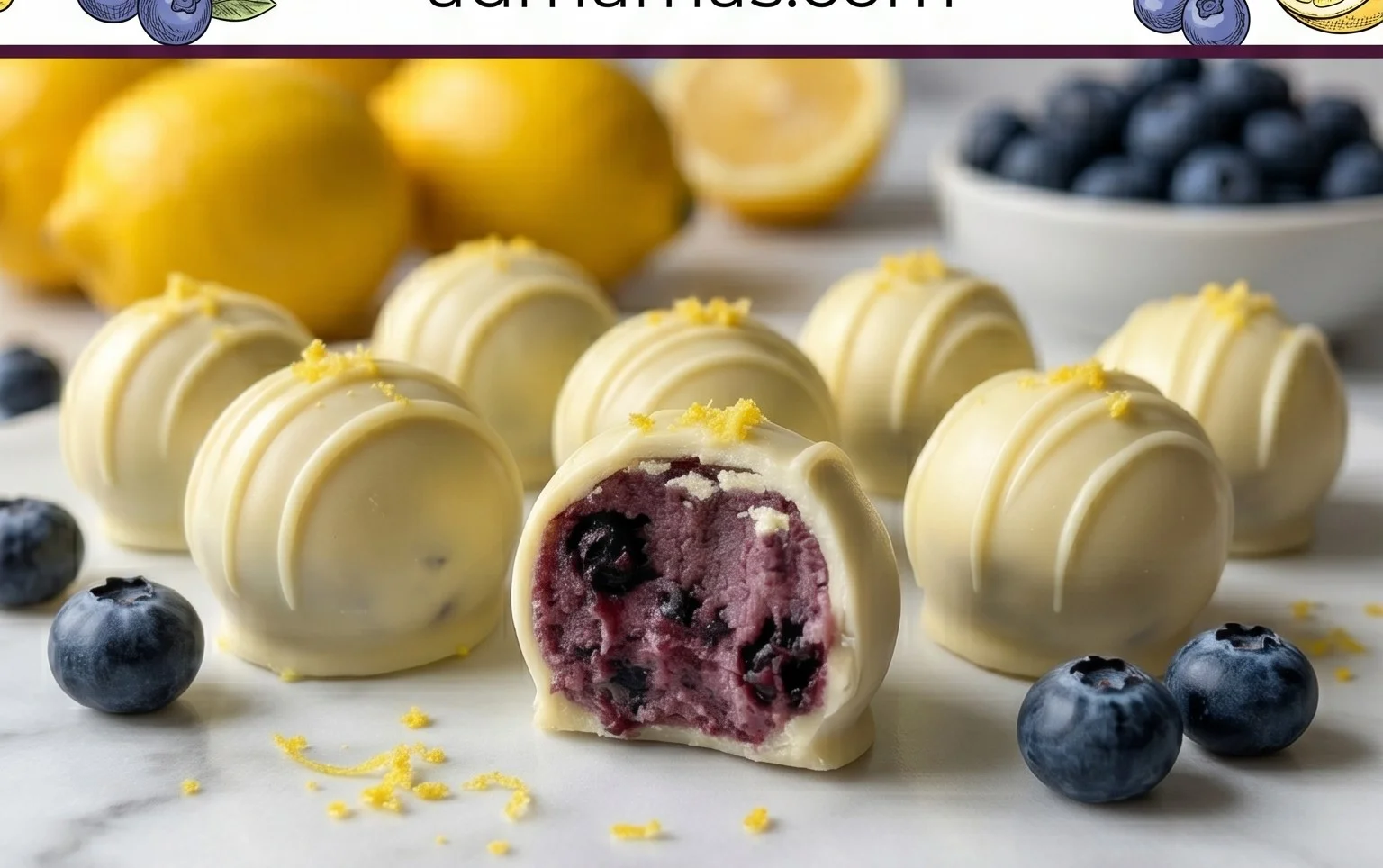 LEMON BLUEBERRY TRUFFLES 
