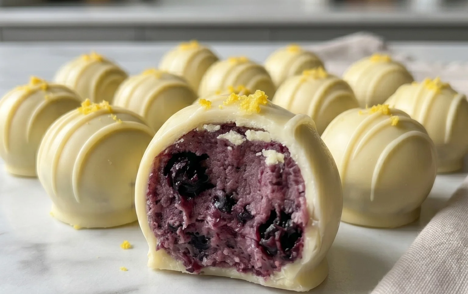 LEMON BLUEBERRY TRUFFLES 