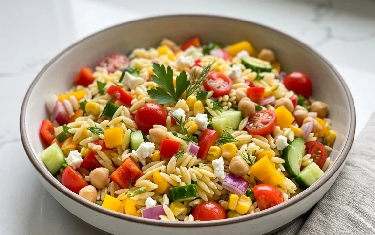 Rainbow Orzo Salad