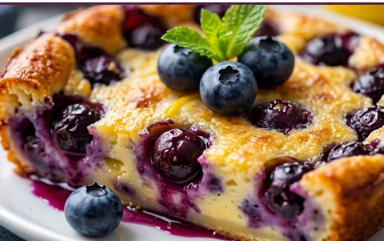 Lemon Blueberry Clafoutis