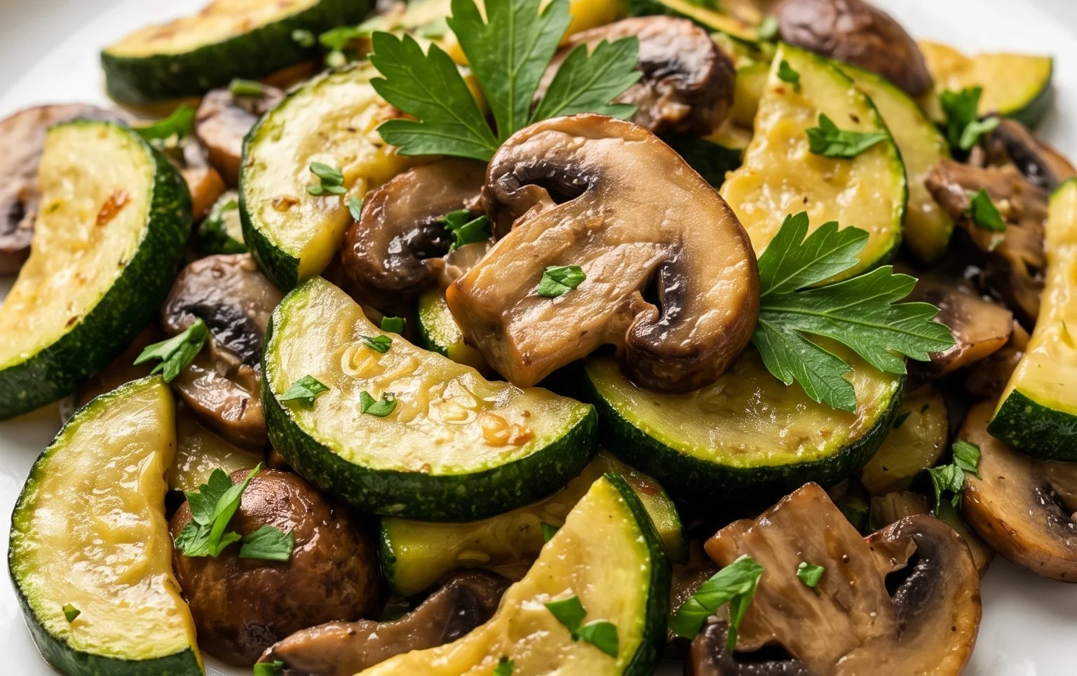 Skillet Zucchini and Mushrooms