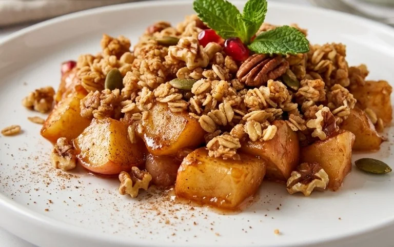 Healthy Breakfast Apple Crum extractble