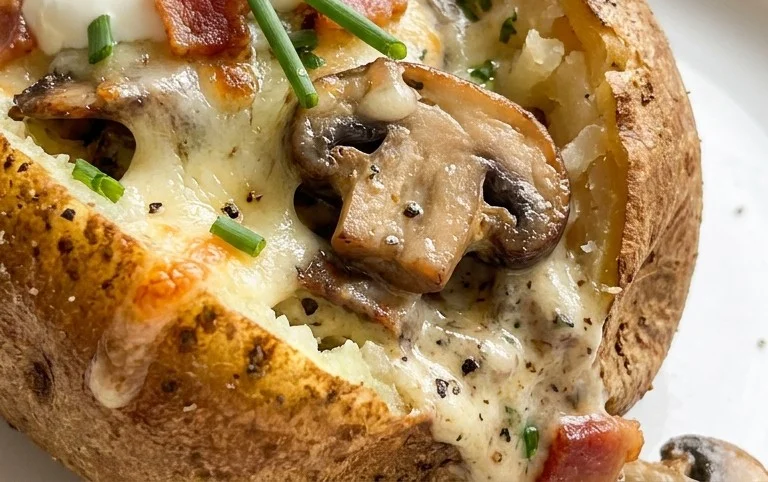 The Ultimate Stuffed Baked Potatoes with Mushrooms