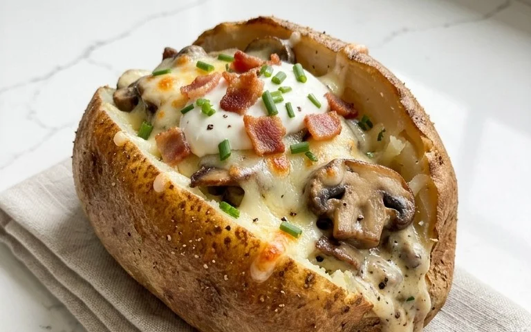 The Ultimate Stuffed Baked Potatoes with Mushrooms