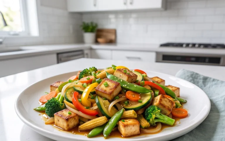 Zucchini Stir Fry With Tofu (Vegan)
