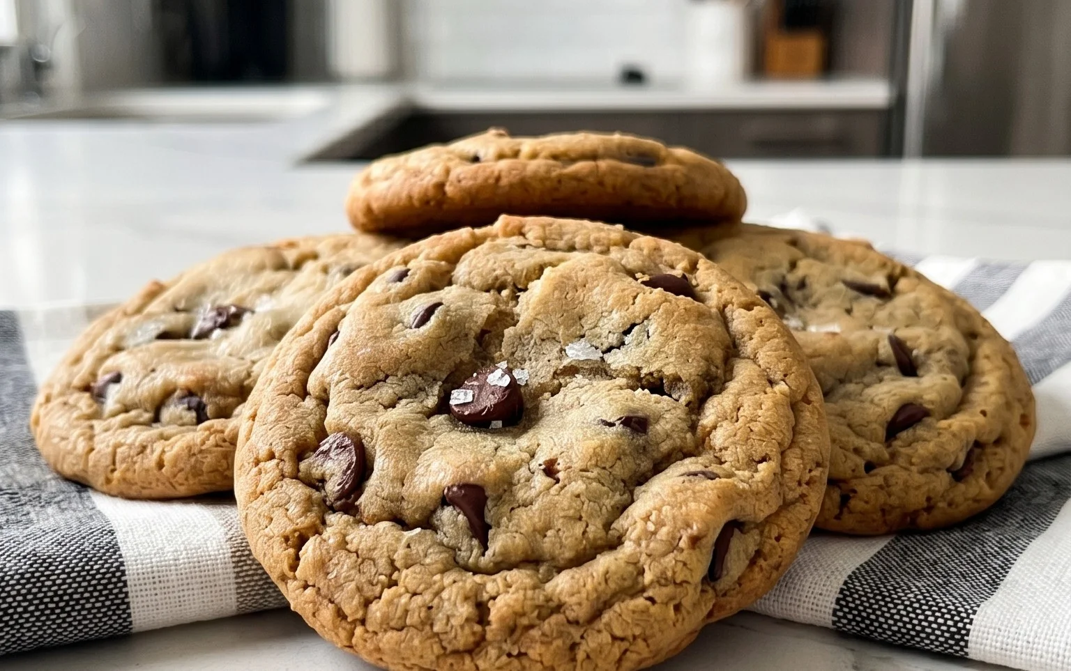 Crispy and Chewy Chocolate Chip Cookies