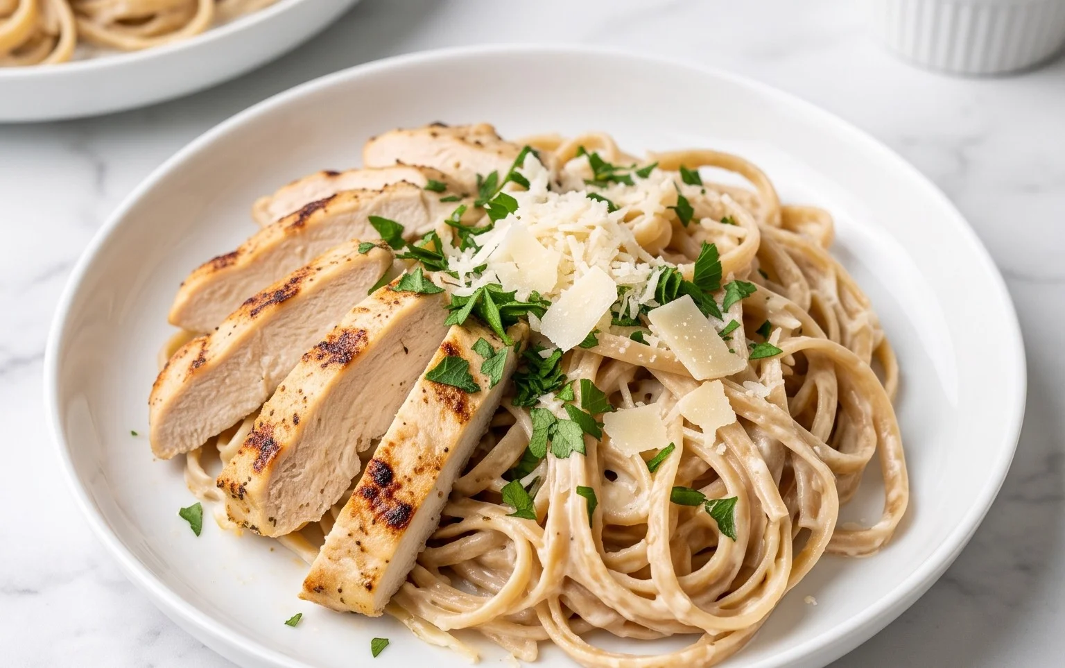Low Calorie Chicken Alfredo