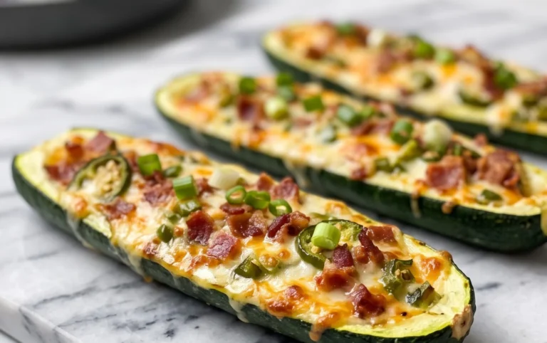 Jalapeno Popper Zucchini Boats