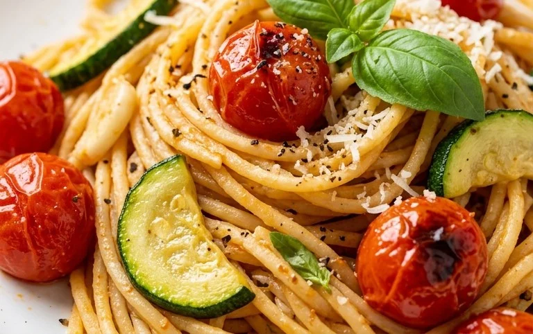 Healthy Tomato Zucchini Pasta