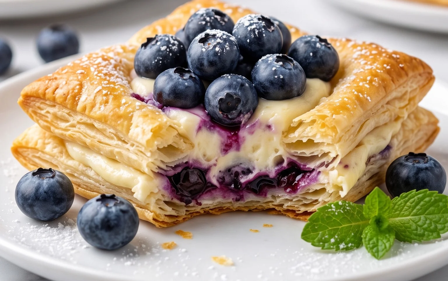 Blueberry Cream Cheese Puff Pastry