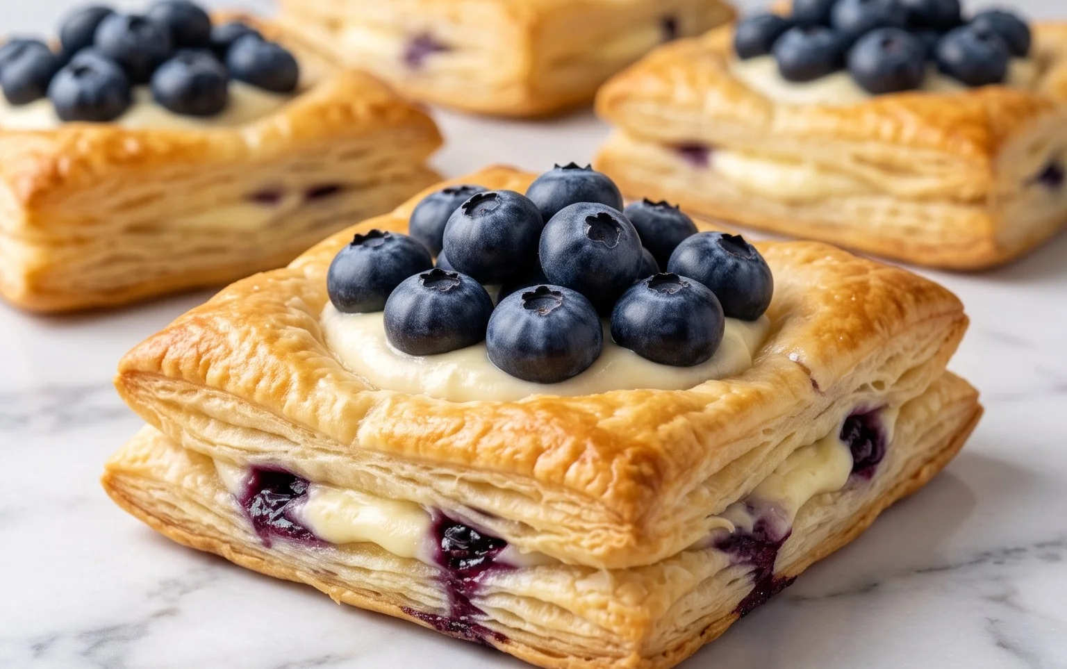 Blueberry Cream Cheese Puff Pastry