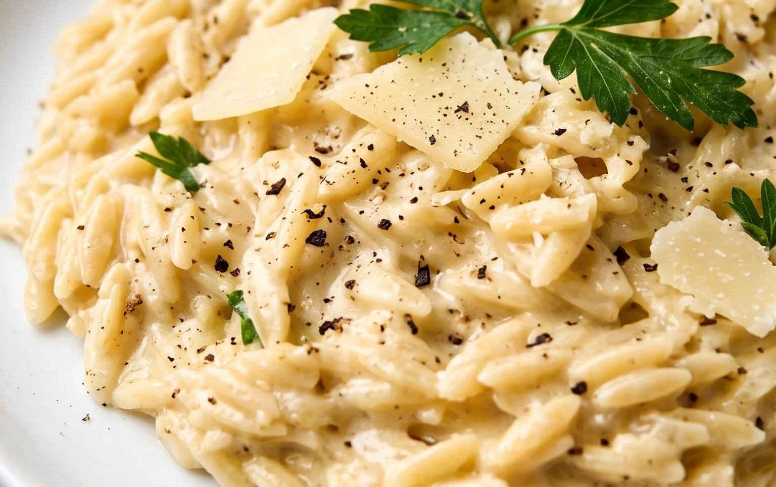 Creamy Garlic Parmesan Orzo