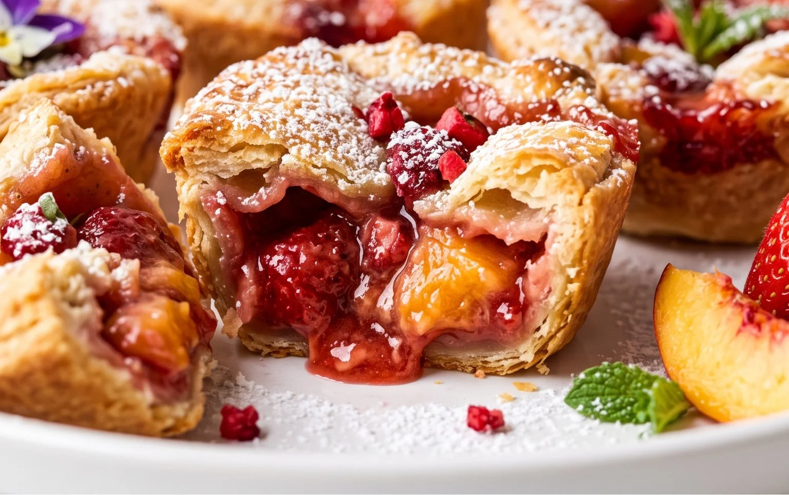 Strawberry Peach Pie Bites