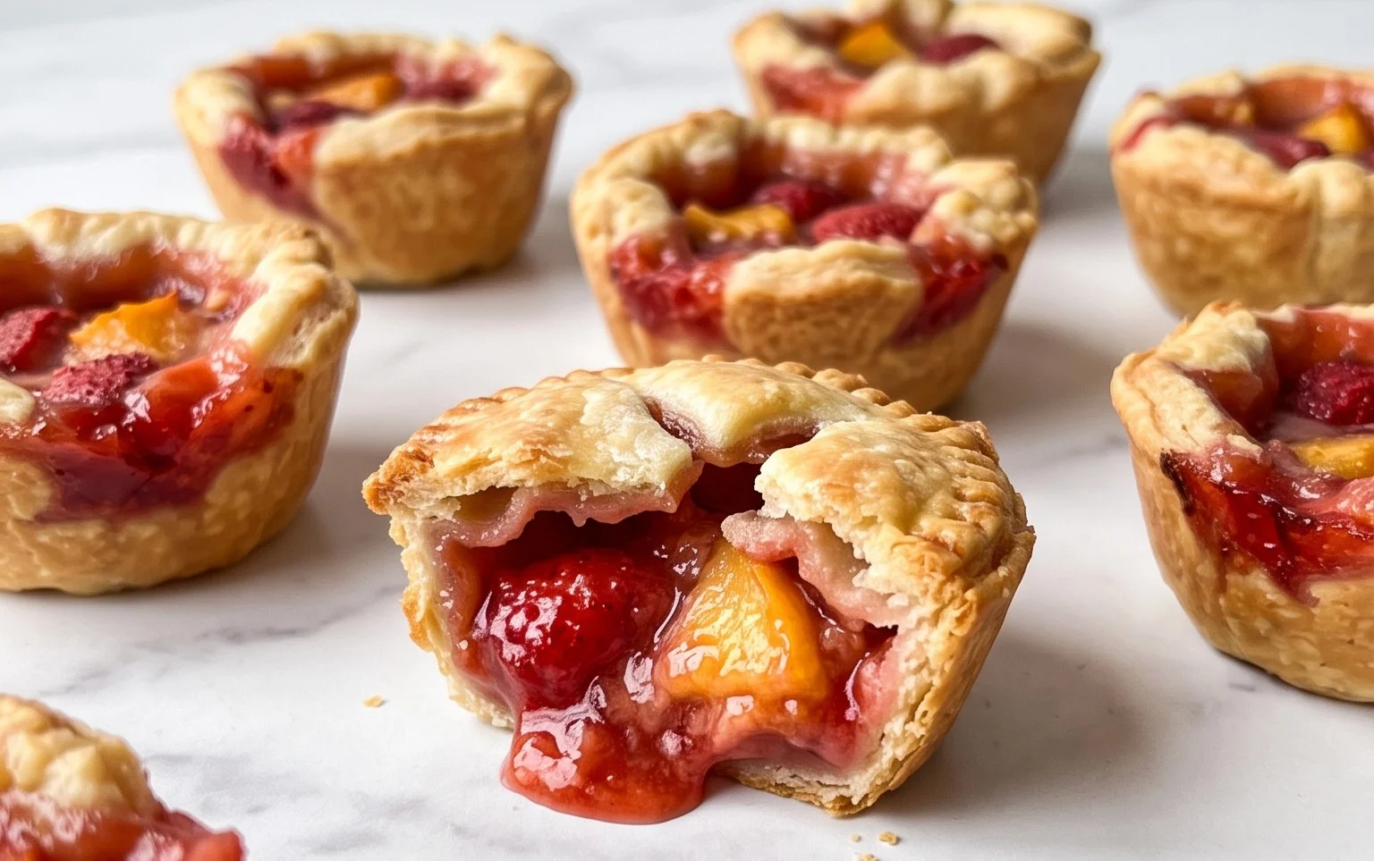 Strawberry Peach Pie Bites