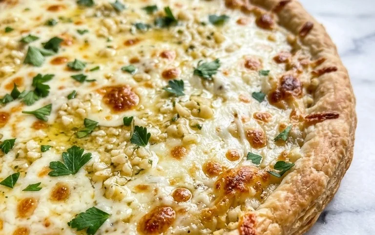 buttery garlic pizza