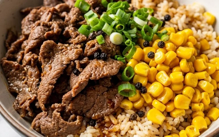 Beef Pepper Rice Bowl is a delicious meal option.