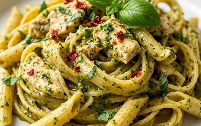 Creamy Chicken Pesto Pasta