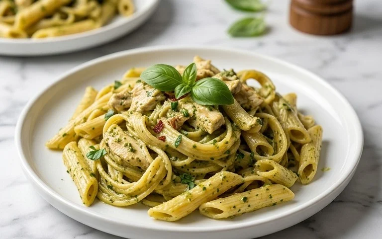 Creamy Chicken Pesto Pasta