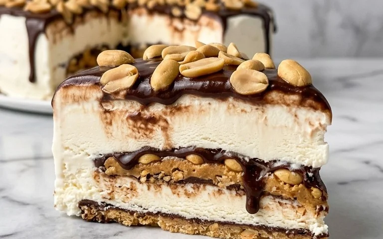 Buster Bar Ice Cream Cake