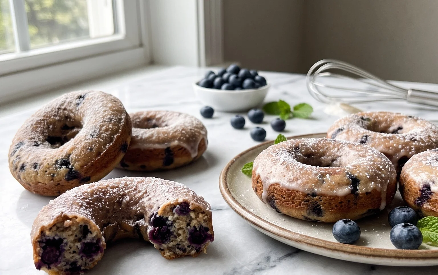 Blueberry Cake Donuts