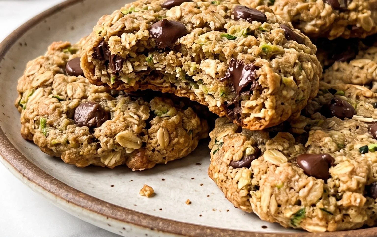 Healthy Zucchini Oatmeal Cookies