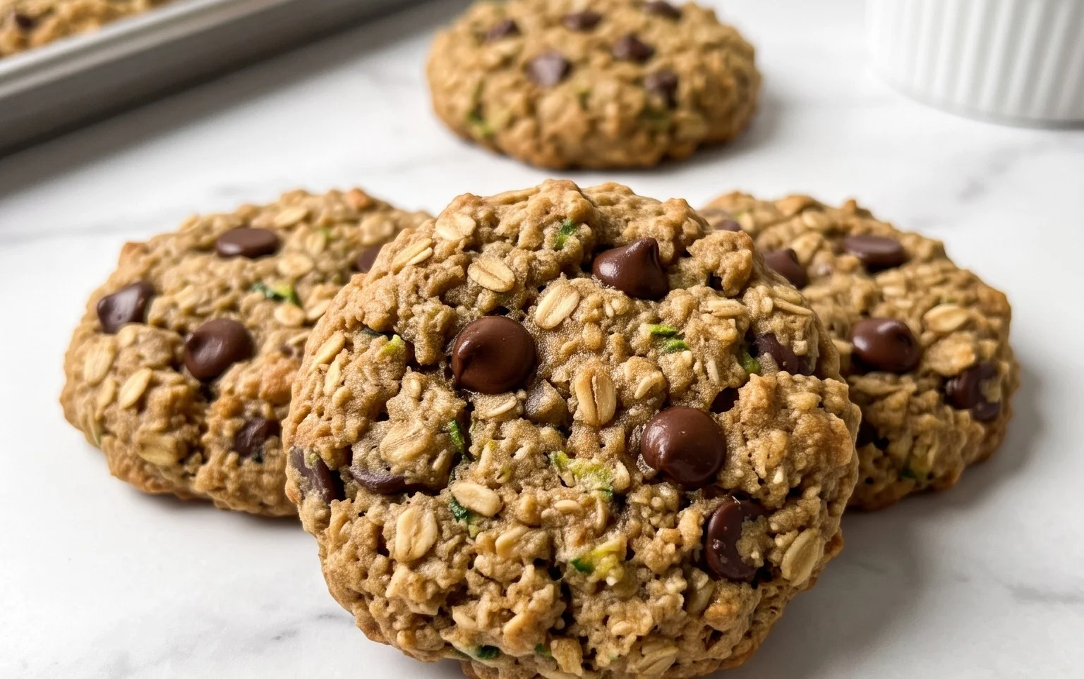 Healthy Zucchini Oatmeal Cookies