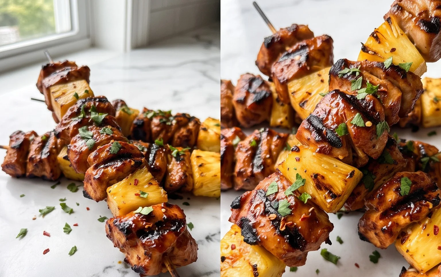 These Chipotle Pineapple Bang Bang Chicken Skewers: