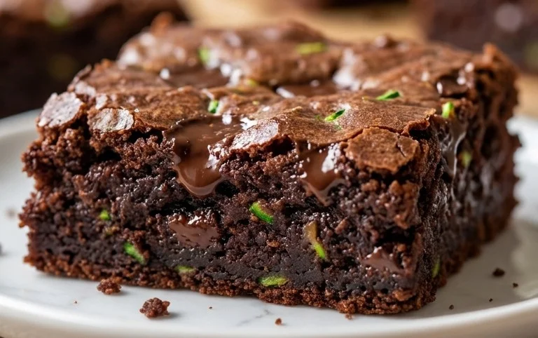 Fudgy Dark Chocolate Zucchini Brownies Recipe