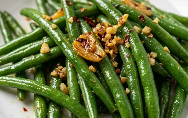 Sautéed Green Beans Recipe with Garlic
