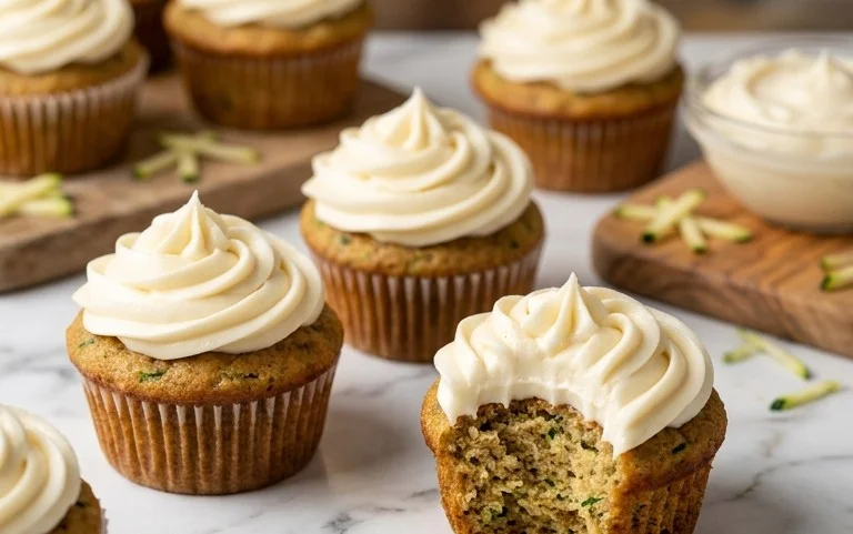 Zucchini Cupcakes with Cream Cheese Frosting