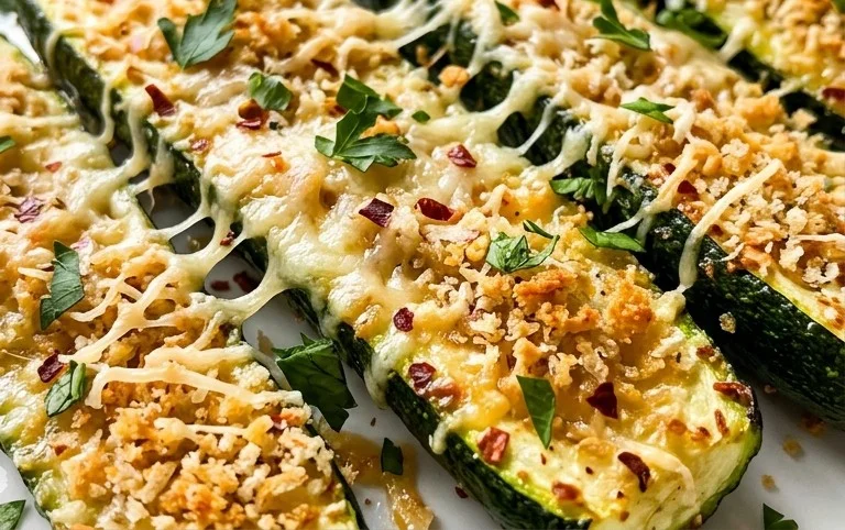 Oven Roasted Parmesan Zucchini 