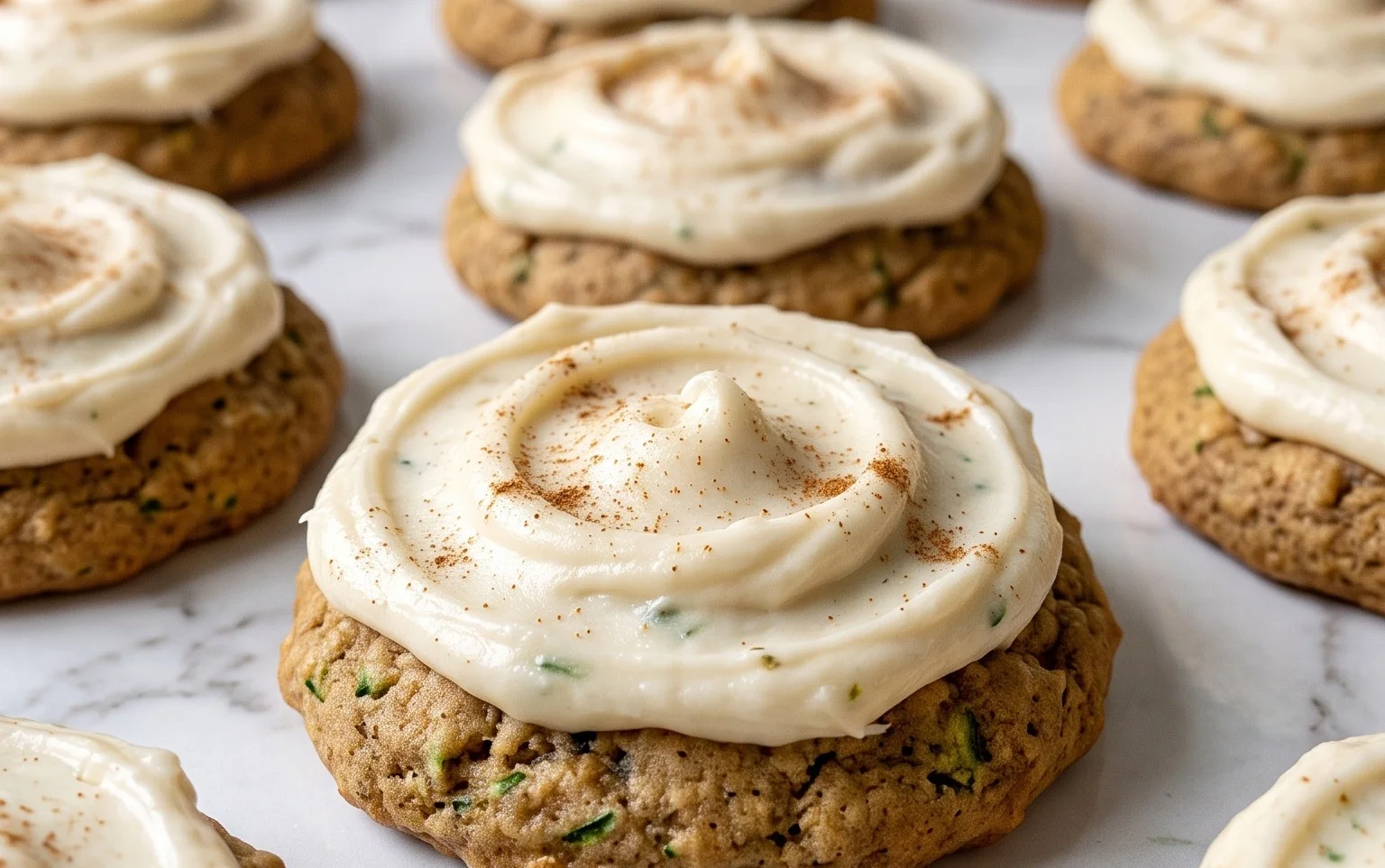 Zucchini Cookies with Cream Cheese Frosting